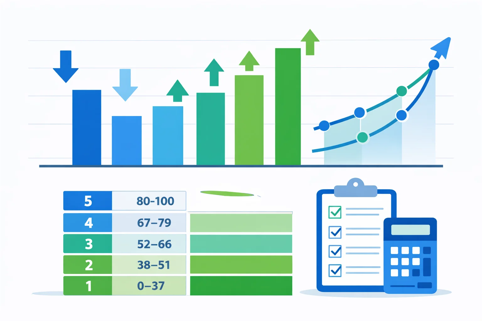 AP Physics 1 2025-2026 exam score conversion chart showing the new 4-FRQ format with updated grade cutoff thresholds mapped to AP grades 1 through 5